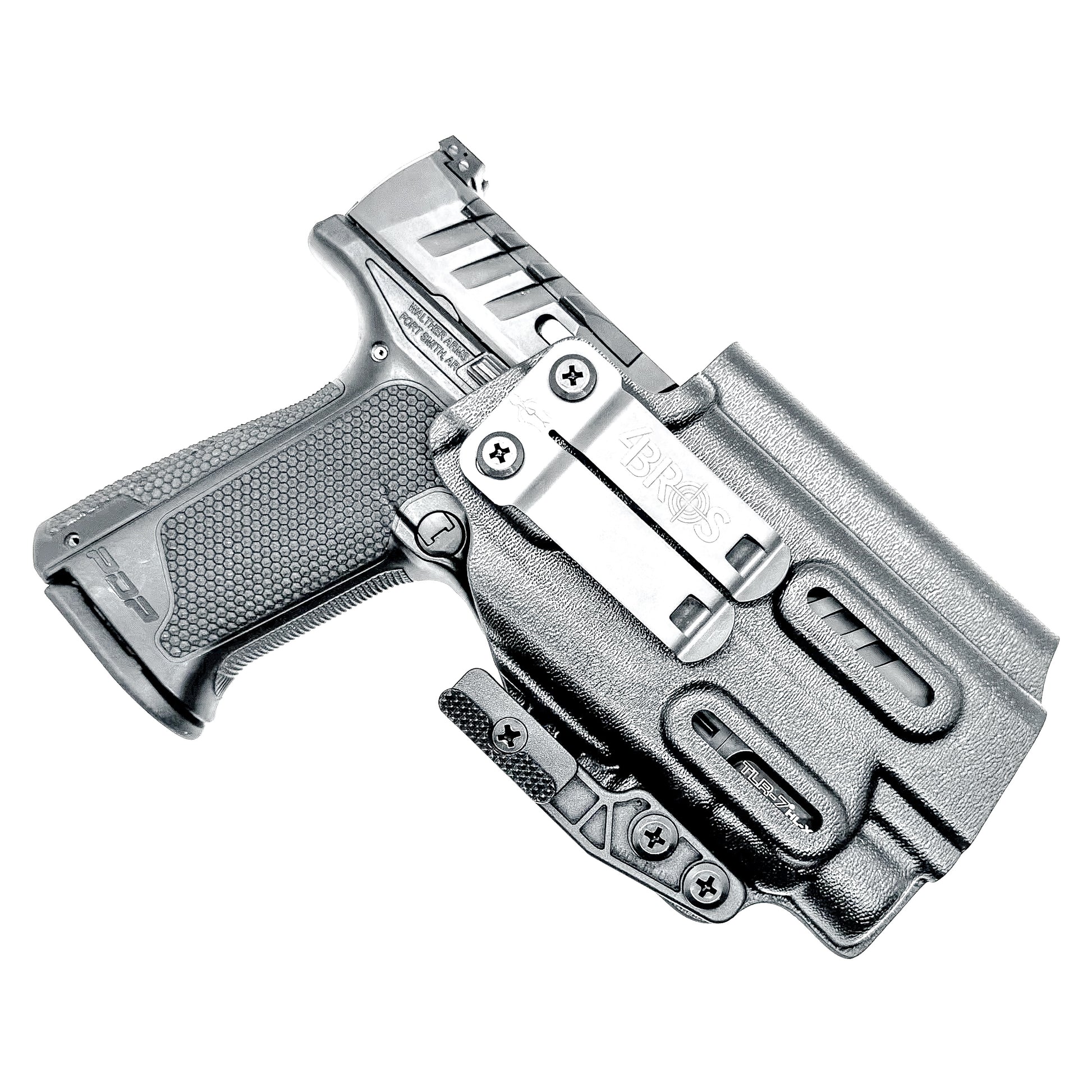 For the best IWB Kydex Inside Waistband Holster for the Walther PDP F Series 4" and 3.5" pistol & Streamlight TLR-7X, A or HL-X, shop Four Brothers Holsters