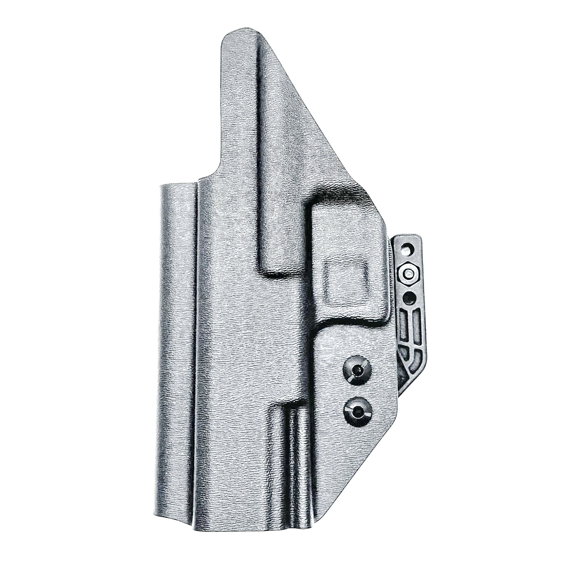 Black Inside Waistband IWB holster for the Walther PDP Full Size 4.5" pistol with DCC Monoblock and a modwing.