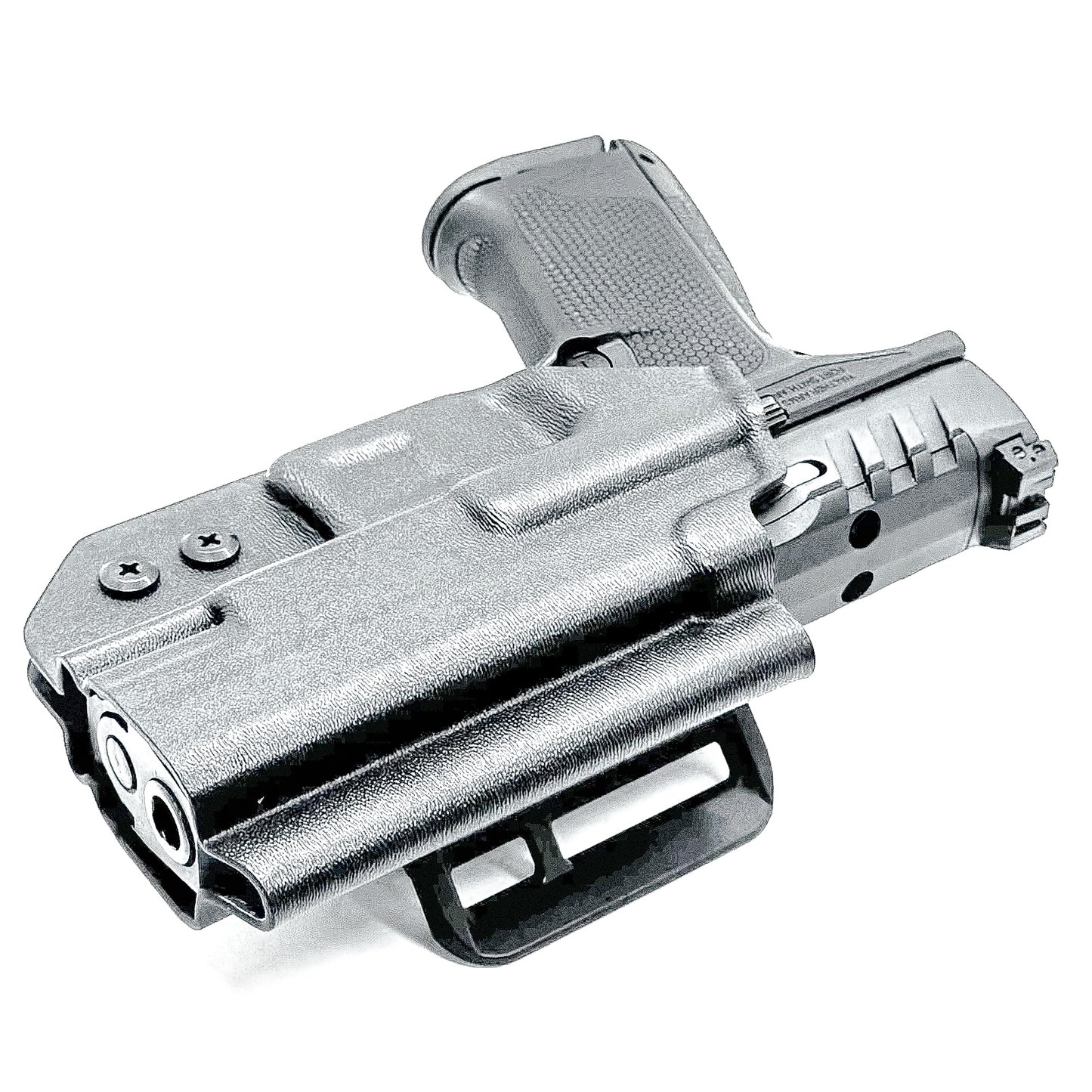 Outside the Waistband OWB holster for the Walther PDP Full Size 4" pistol in Black with the 4BROS 1.5" Belt Slide.