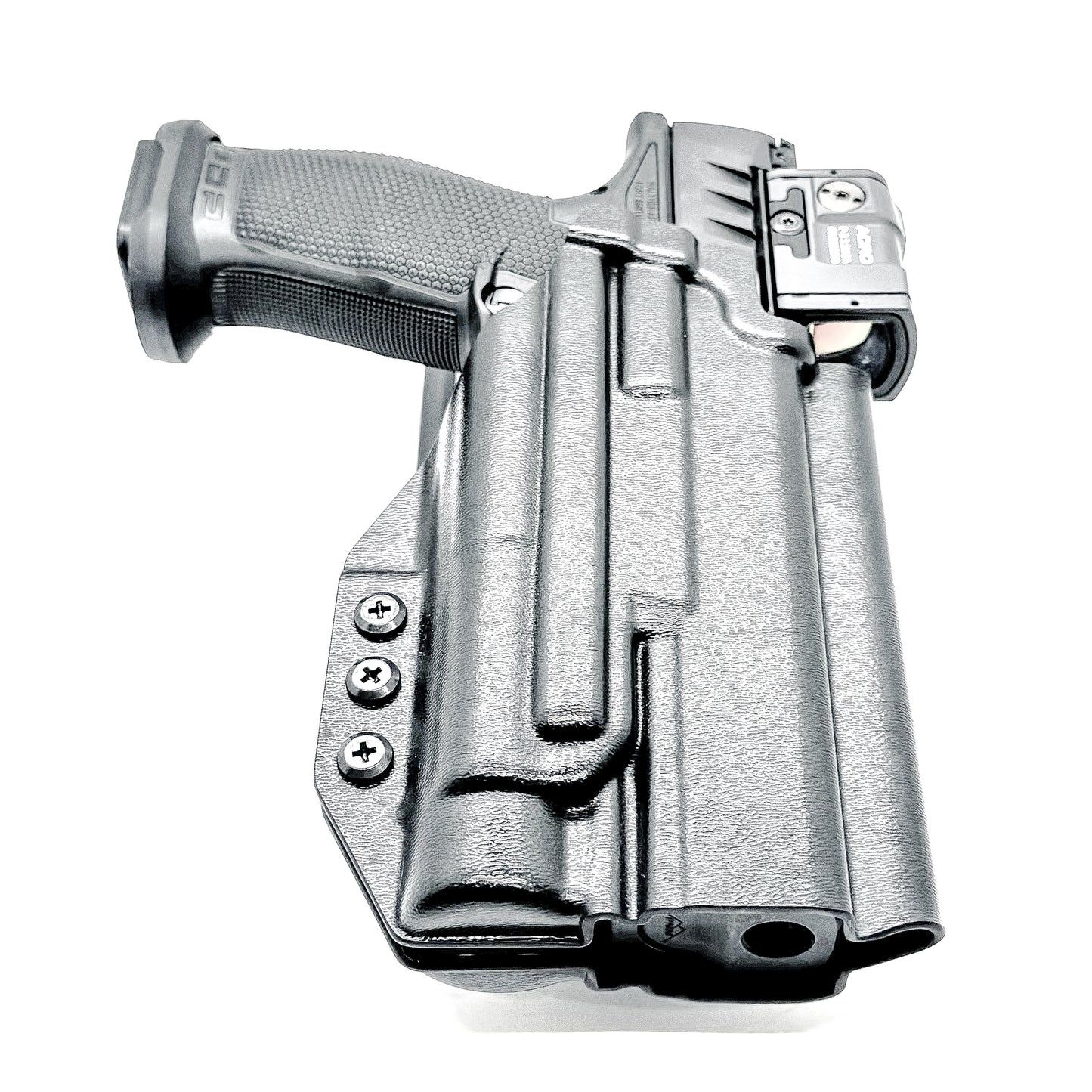 Duty & Competition OWB Holster for the  Pro-X PMM Full Size and PDP Pro-X PMM Compact 4.6" pistols with the Streamlight TLR-1 HL-X, from Four Brothers Holsters.