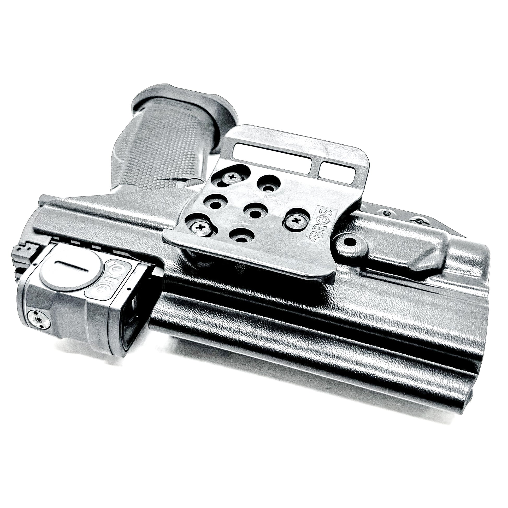 Outside Waistband OWB Holster for the Walther Pro-X PMM Full Size and PDP Pro-X PMM Compact 4.6" with the Streamlight TLR-1 HL-X USB from 4 Brothers Holsters.