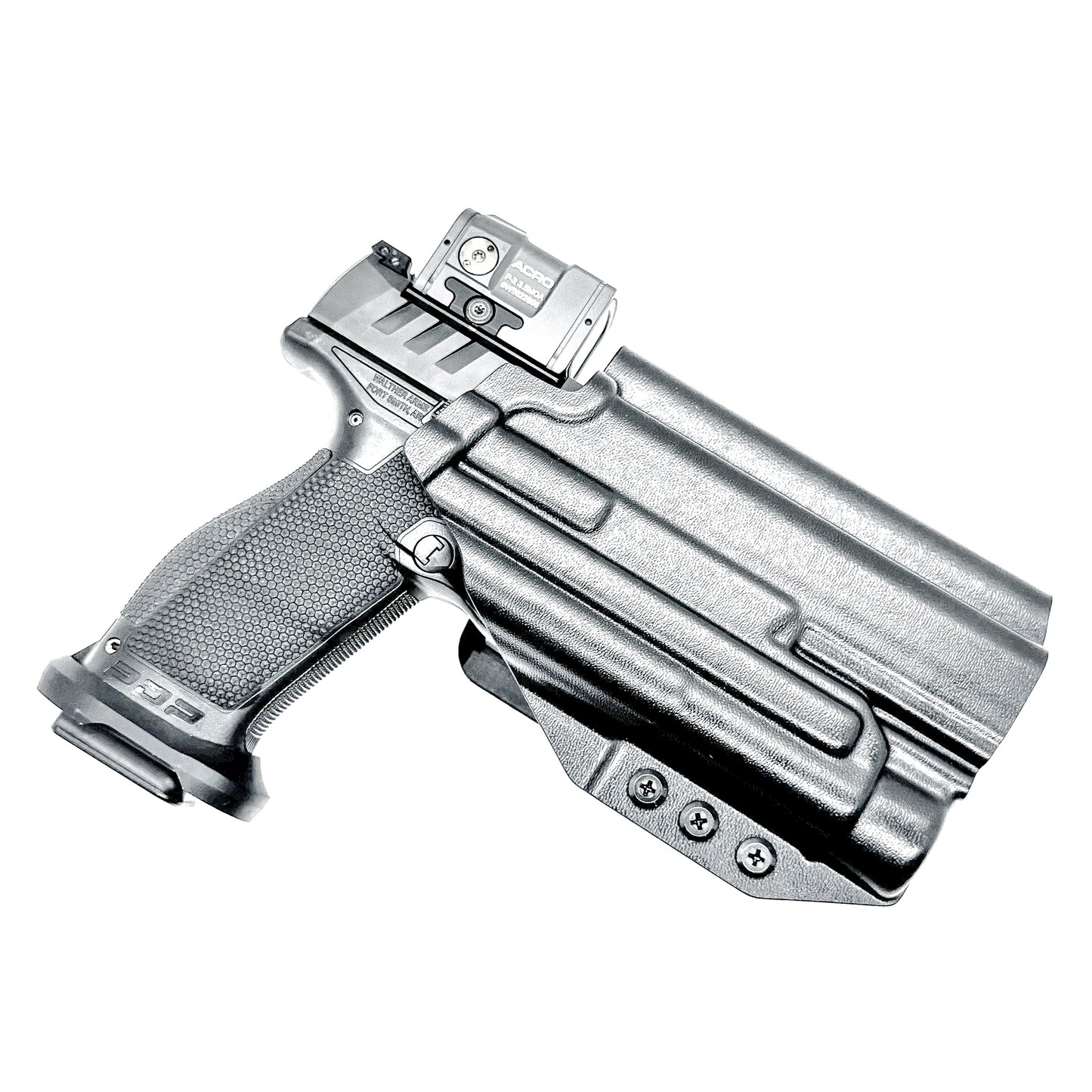 Outside Waistband OWB Holster for the Walther Pro-X PMM Full Size and PDP Pro-X PMM Compact 4.6" with the Streamlight TLR-1 HL-X USB from 4 Brothers Holsters.