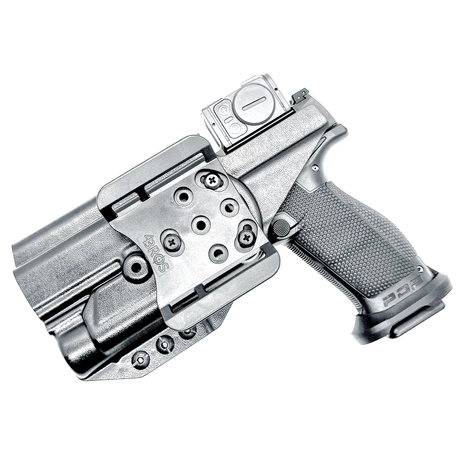 Outside Waistband OWB Holster for the Walther Pro-X PMM Full Size and PDP Pro-X PMM Compact 4.6" with the Streamlight TLR-1 HL-X USB from 4 Brothers Holsters.