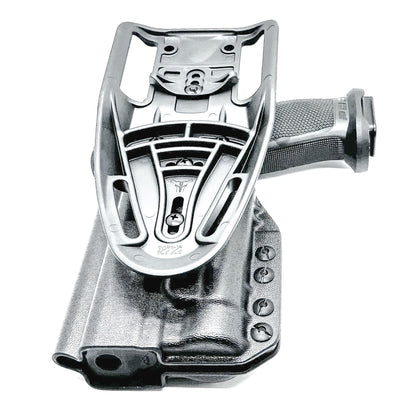 Black OWB Competition Holster for Walther Pro-X PMM Full Size and PDP Pro-X PMM Compact 4.6" & TLR-1 HL from Four Brothers Holsters