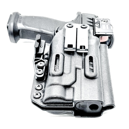 Inside Waistband Holster for the PDP Pro-X PMM with the TLR-1 HL light shown in black with a DCC Monoblock and a modwing.