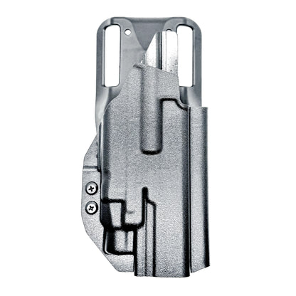 Black OWB Competition Holster for Walther PDP 5" Full-Size, Compact, & Pro SD Compact 4.6" & 5.1" with the TLR-7 HL-X, X & A from Four Brothers Holsters. 