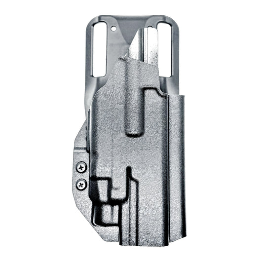 Black OWB Competition Holster for Walther PDP 5" Full-Size, Compact, & Pro SD Compact 4.6" & 5.1" with the TLR-7 HL-X, X & A from Four Brothers Holsters. 