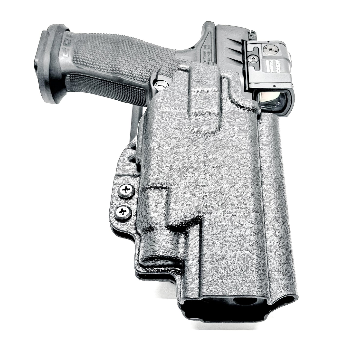 Black OWB Competition Holster for Walther Pro-X PMM Full Size and PDP Pro-X PMM Compact 4.6" with the TLR-7 HL-X, X & A from Four Brothers Holsters. 