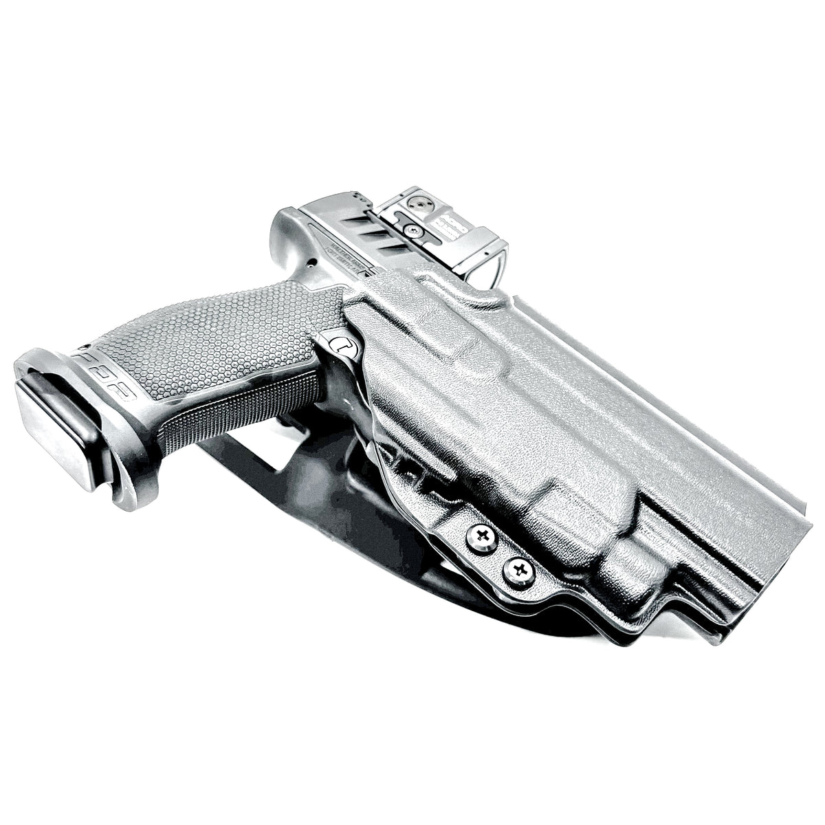 Black OWB Competition Holster for Walther Pro-X PMM Full Size and PDP Pro-X PMM Compact 4.6" with the TLR-7 HL-X, X & A from Four Brothers Holsters. 