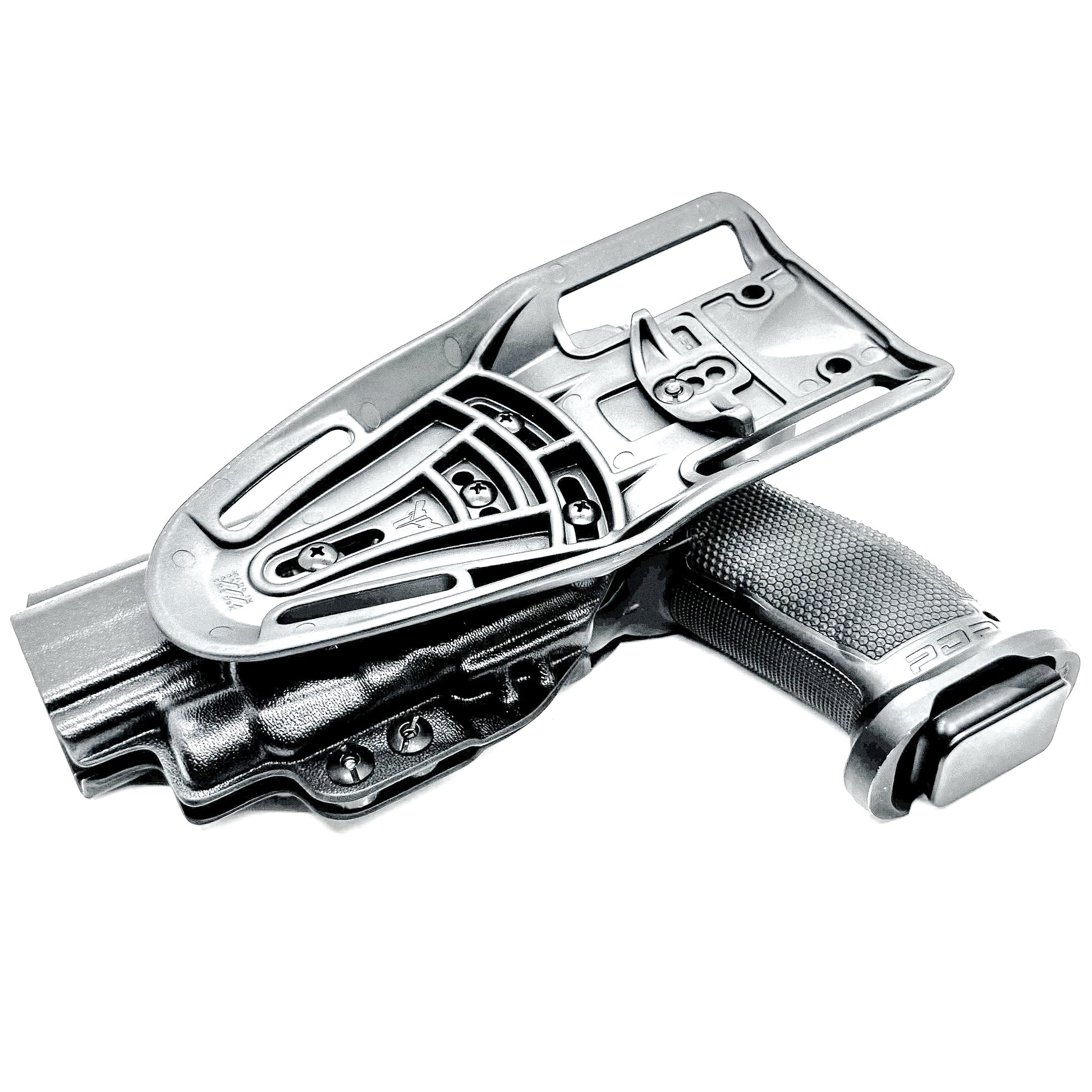 Black OWB Competition Holster for Walther Pro-X PMM Full Size and PDP Pro-X PMM Compact 4.6" with the TLR-7 HL-X, X & A from Four Brothers Holsters. 