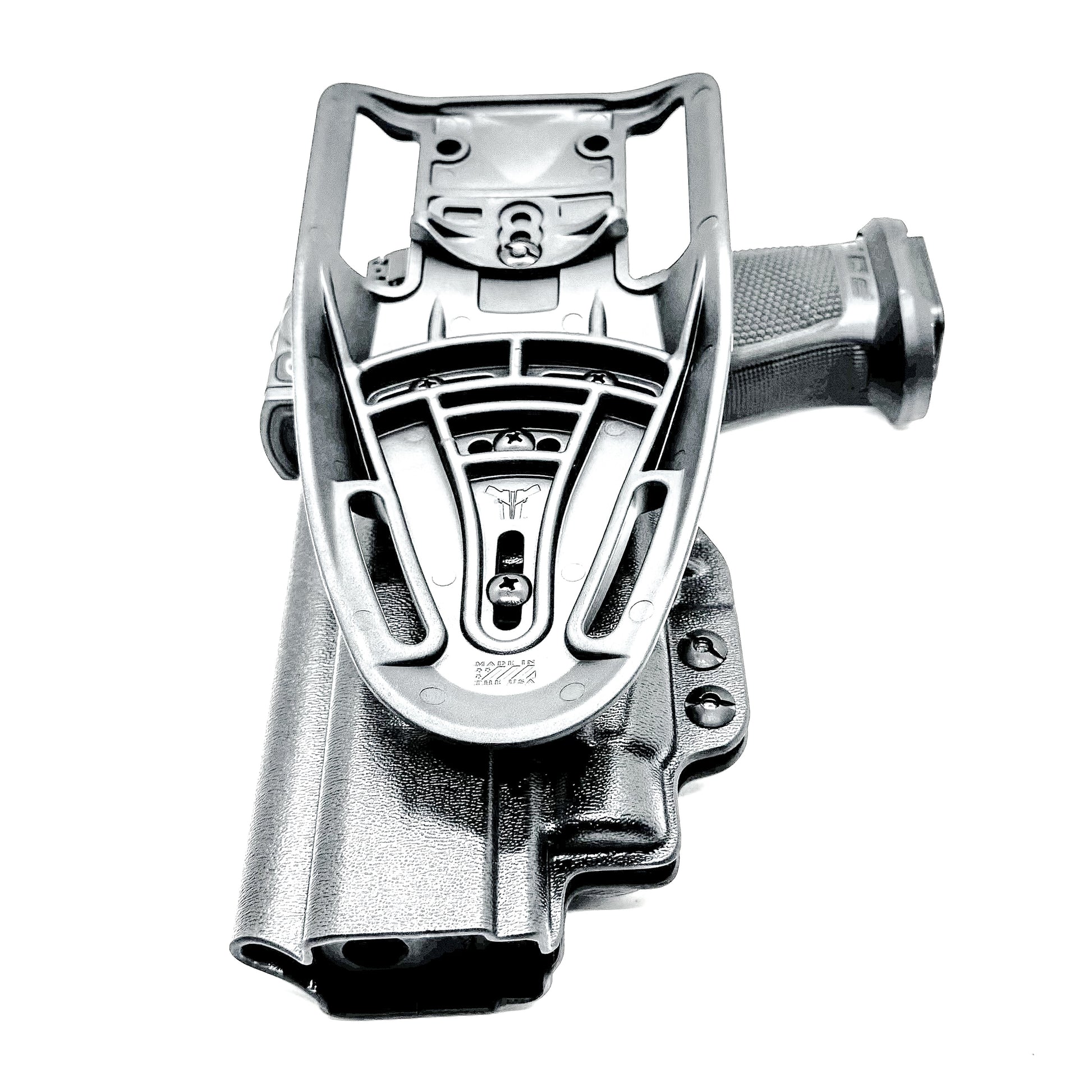 Black OWB Competition Holster for Walther Pro-X PMM Full Size and PDP Pro-X PMM Compact 4.6" with the TLR-7 HL-X, X & A from Four Brothers Holsters. 