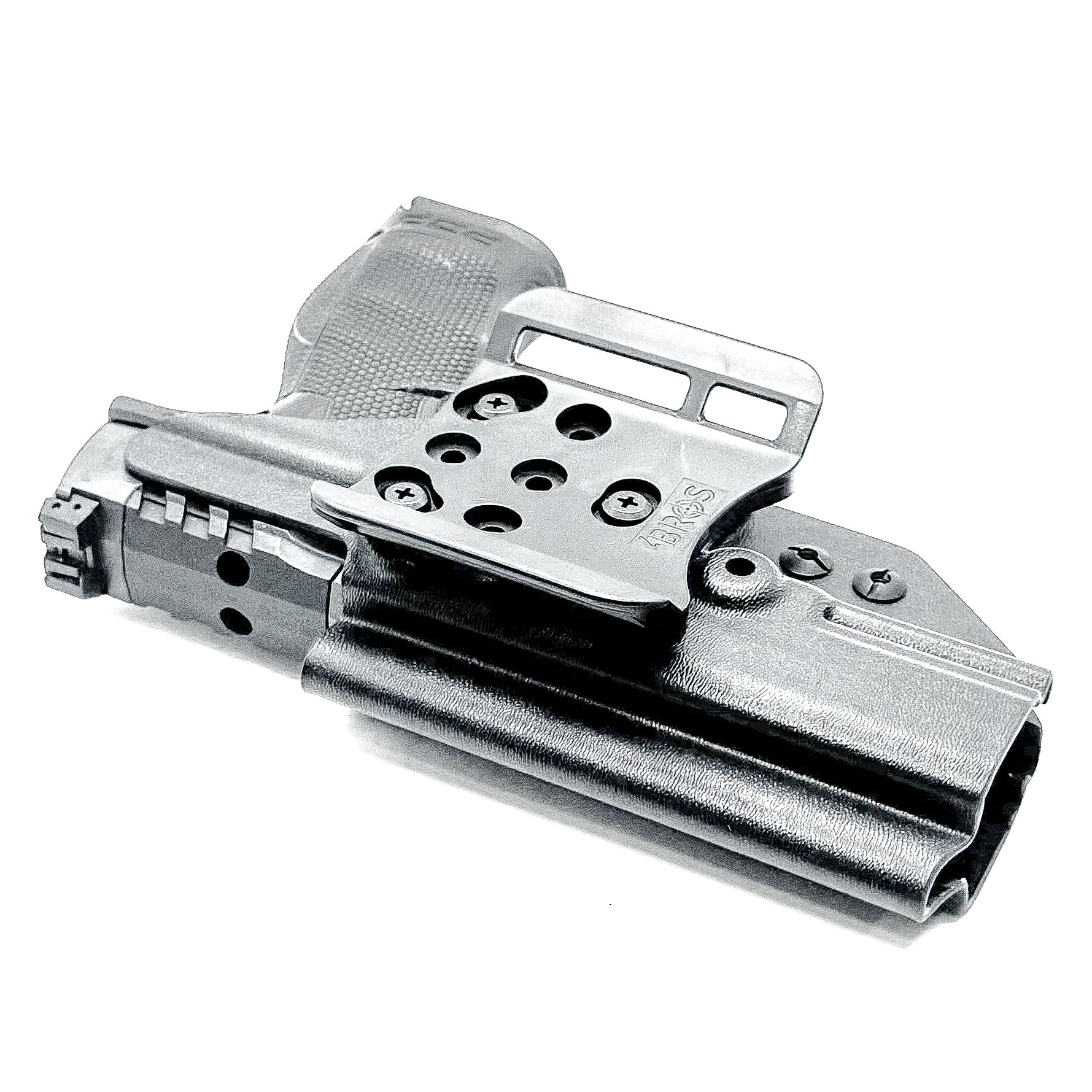 Outside the Waistband OWB holster for the Walther PDP Pro SD Compact 4.6" pistol in Black with the 4BROS 1.5" Belt Slide.