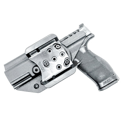 Outside the Waistband OWB holster for the Walther PDP Pro SD Compact 4.6" pistol in Black with the 4BROS 1.5" Belt Slide.