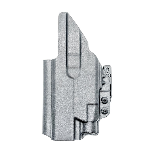 IWB Kydex Inside Waistband Holster for the Walther PDP Pro SD Compact 4.6" pistol & Streamlight TLR-7X, A, or HL-X, shown in black with a DCC Monoblock and a modwing from Four Brothers Holsters. 