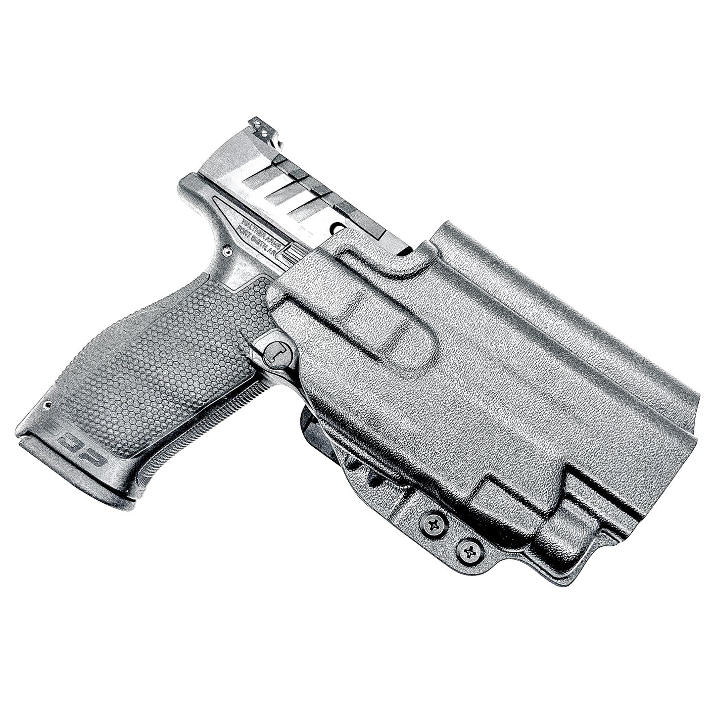 Black Outside Waistband OWB Holster for the Walther PDP Pro SD Compact 4.6" pistol & Streamlight TLR-7 X, TLR-7 HL-X, & A shown with a 4BROS 1.5" Belt Slide.