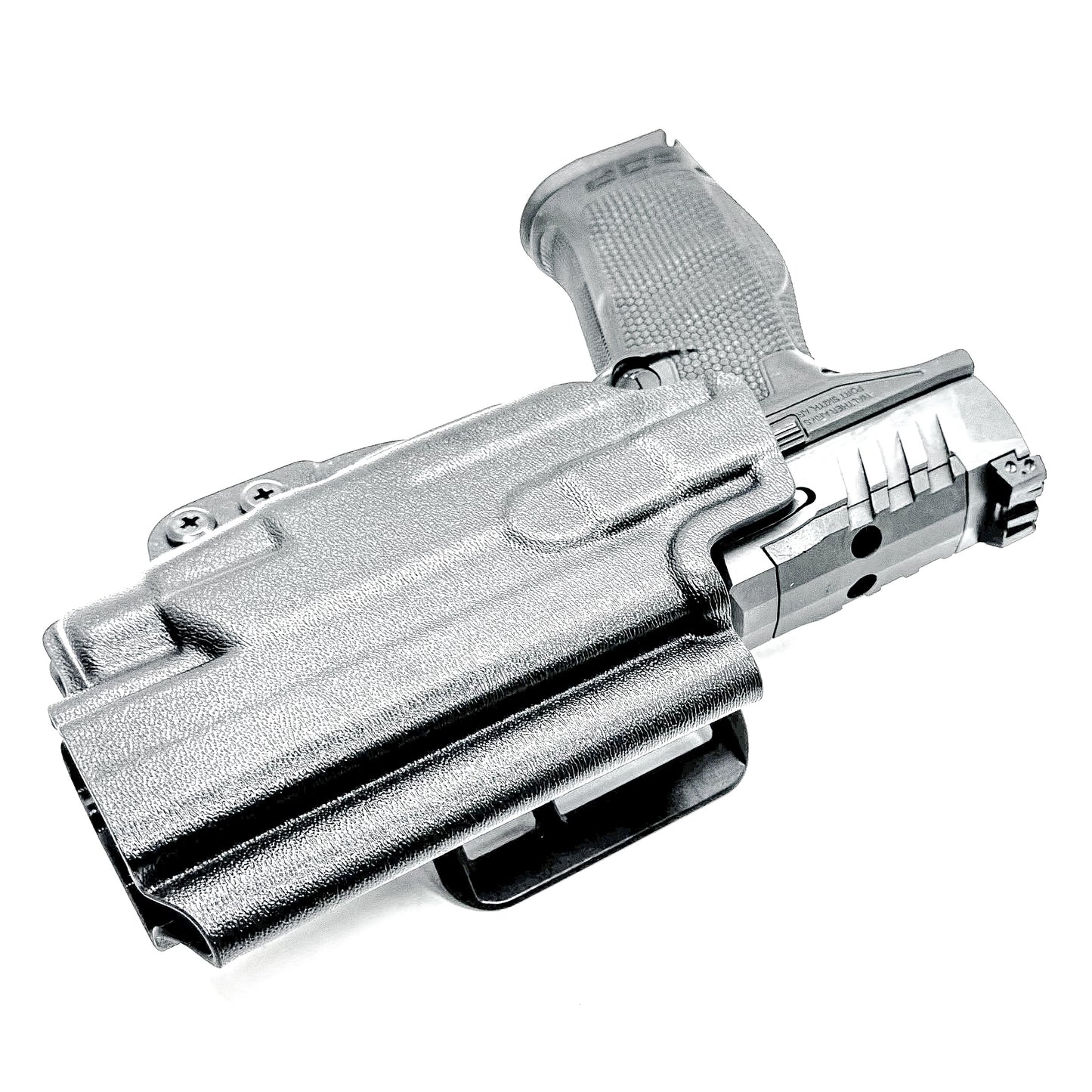 Black Outside Waistband OWB Holster for the Walther PDP Pro SD Compact 4.6" pistol & Streamlight TLR-7 X, TLR-7 HL-X, & A shown with a 4BROS 1.5" Belt Slide.