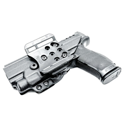 Black Outside Waistband OWB Holster for the Walther PDP Pro SD Compact 4.6" pistol & Streamlight TLR-7 X, TLR-7 HL-X, & A shown with a 4BROS 1.5" Belt Slide.