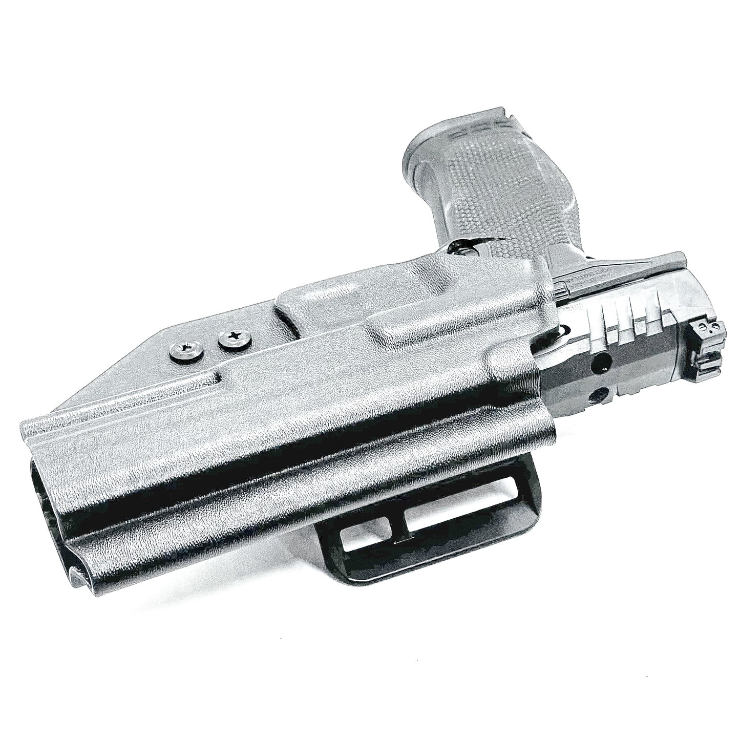 Black Oustside Waistband OWB holster for the Walther PDP Pro SD 5.1" pistol with the 4BROS 1.5" Belt Slide.