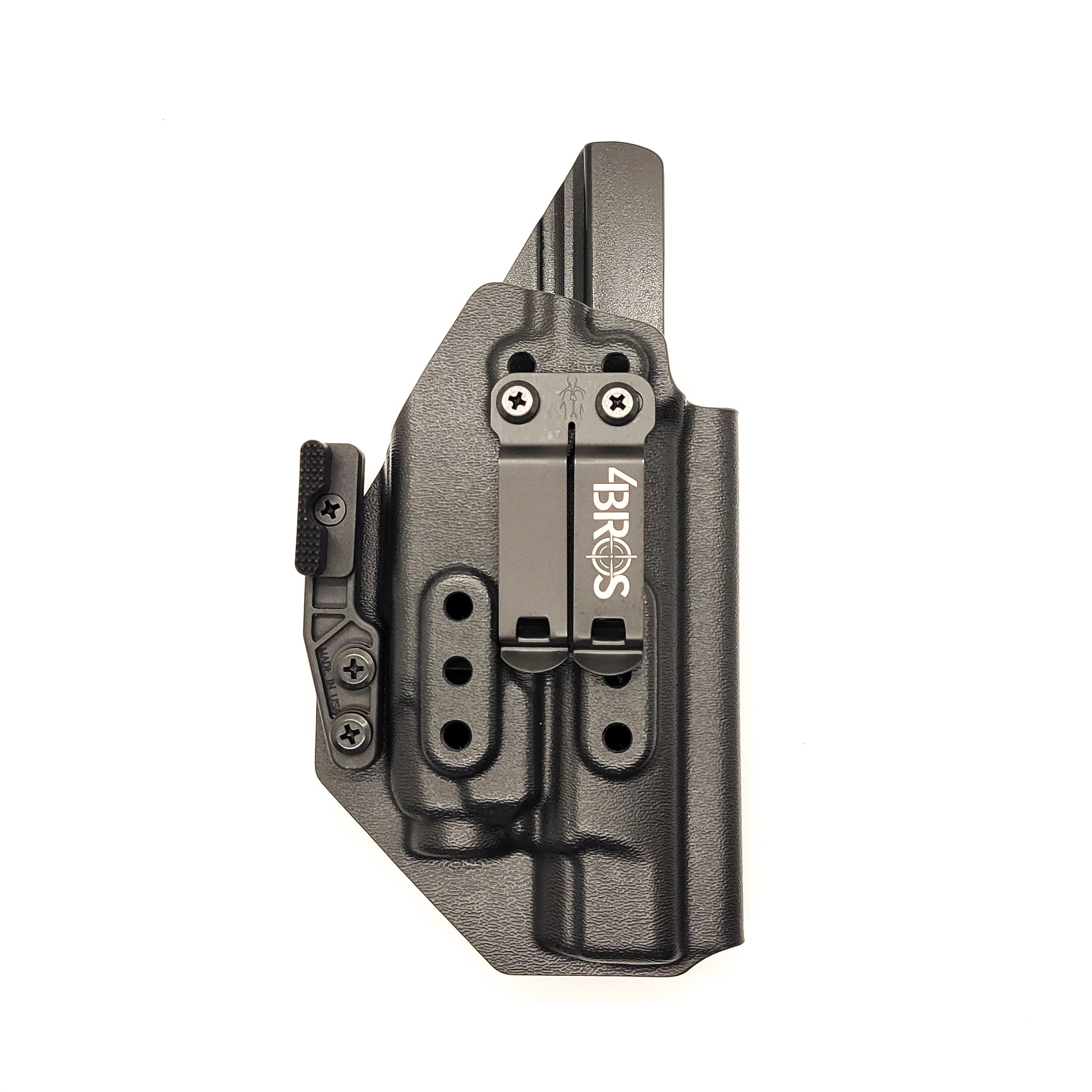 For the best, most comfortable, AIWB, IWB, Kydex Inside Waistband Holster designed to fit the Walther PPQ M2 5” pistol with Streamlight TLR-7X, TLR-7 X, & TLR-7 A, shop Four Brothers 4BROS holsters. Adjustable retention, full sweat guard, minimal material and smooth edges for comfort and concealment. Made in the USA