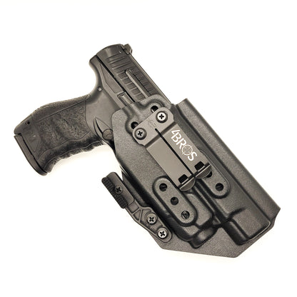 For the best, most comfortable, AIWB, IWB, Kydex Inside Waistband Holster designed to fit the Walther PPQ M2 5” pistol with Streamlight TLR-7X, TLR-7 X, & TLR-7 A, shop Four Brothers 4BROS holsters. Adjustable retention, full sweat guard, minimal material and smooth edges for comfort and concealment. Made in the USA