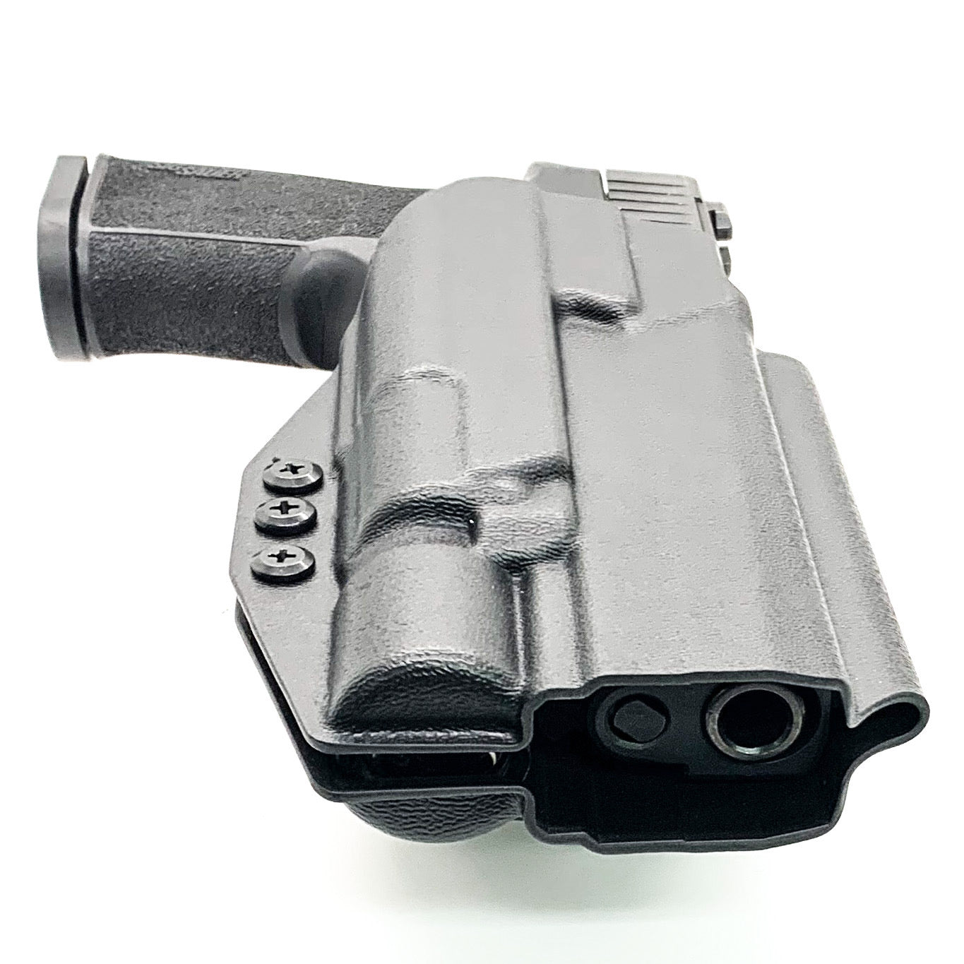 Outside Waistband Duty & Competition Kydex holster designed to fit the Sig Sauer 10MM P320-XTEN and Surefire X-300U.  Full sweat guard, adjustable retention, open muzzle cleared for a red dot sight. Proudly made in the USA for veterans & law enforcement. 10 MM P320 XTEN, P320 X Ten, or P 320 XTEN X-300 U X-300A X-300B