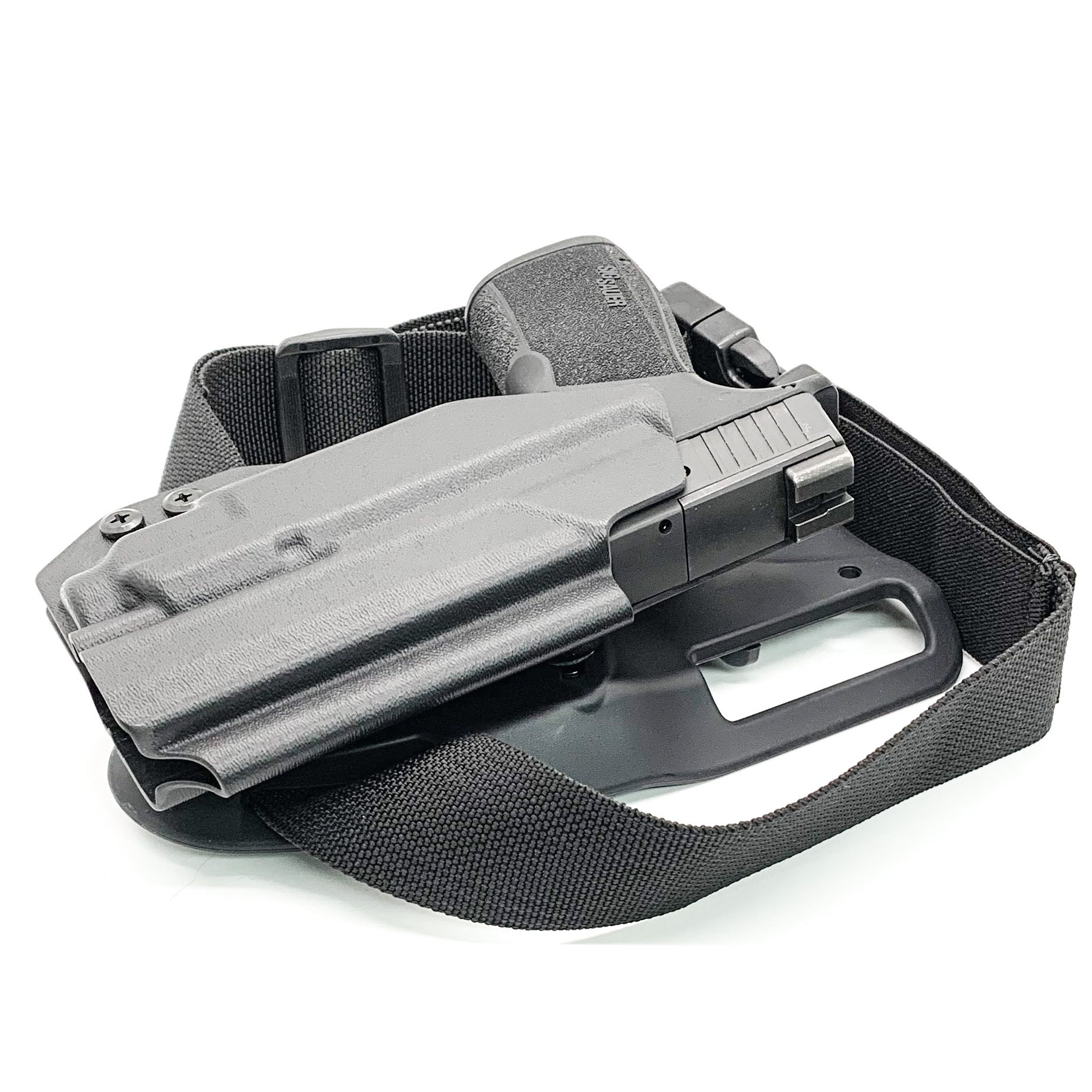 For the best Outside Waistband Duty & Competition Kydex Holster designed for the Sig Sauer P365-XMACRO with Streamlight TLR-8 Sub, shop Four Brothers Holsters.  Full sweat guard, adjustable retention, minimal material & smooth edges to reduce printing, open muzzle, cleared for red dot sights. Made in the USA. 