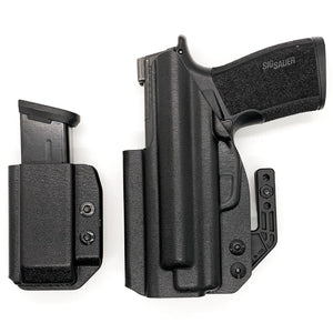 For the best IWB, AIWB, Appendix Inside Waistband Holster and Magazine Carrier combination package of 2023 designed to fit the  Sig Sauer P365-XMACRO, P365-XMACRO COMP, P365-XMACRO TACOPS, and P365-XMACRO COMP ROMEOZERO ELITE with the GoGunUSA Gas Pedal shop Four Brothers Holsters.