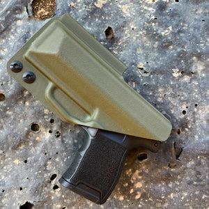 Inside waistband IWB kydex holster designed to fit the Sig Sauer P365 P 365 with GoGuns Gas Pedal holster has adjustable retention High Sweat shield guard  Optional Modwing includes 2 inserts to reduce firearm printing Rides close to body and comfortable durable