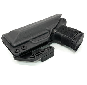 Inside waistband IWB kydex holster designed to fit the Sig Sauer P365 P 365 with GoGuns Gas Pedal holster has adjustable retention High Sweat shield guard FOMI 1.5" Belt attachment Optional Modwing includes 2 inserts to reduce firearm printing Rides close to body and comfortable durable