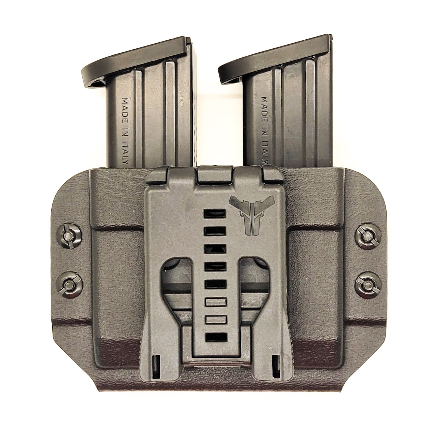 For the best Dual Magazine Holster for Sig, Glock, S&W, Walther, and other double stack 10mm and 45 ACP pistol magazines shop Four Brothers 4BROS Holsters.