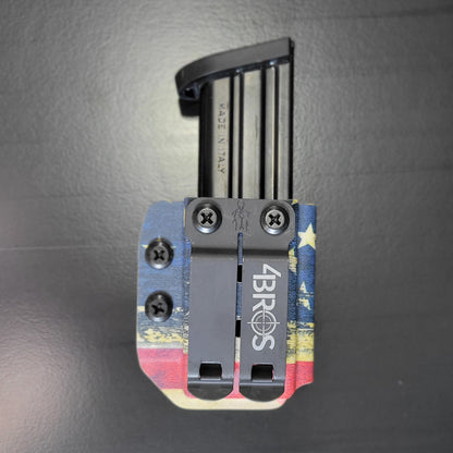 For the best IWB AIWB Kydex Magazine Pouch for the Sig, Glock, FN, S&W, Walther & other double stack 10mm and 45 ACP magazines, shop Four Brothers Holsters.