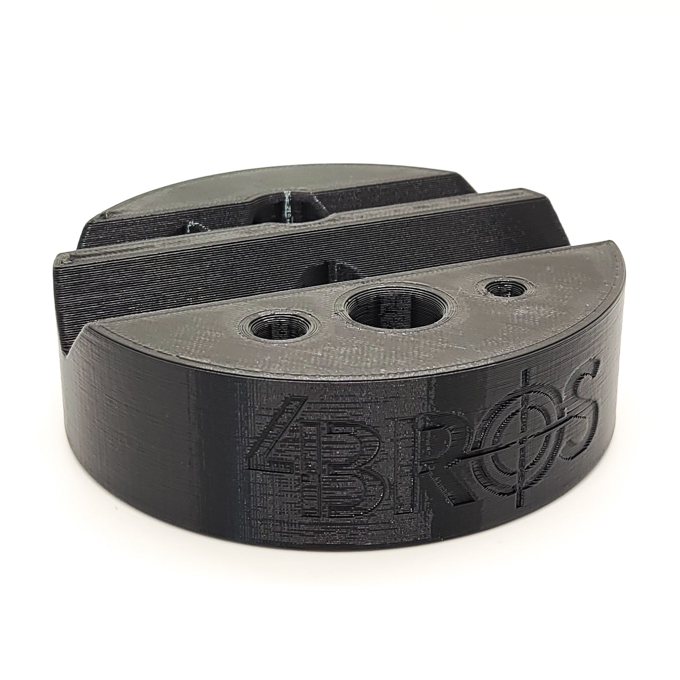 Armorer & Gunsmith 3D-printed Universal Bench Block from Four Brothers Holsters makes the removal of pins from firearms & devices simple, easy, and quick. 