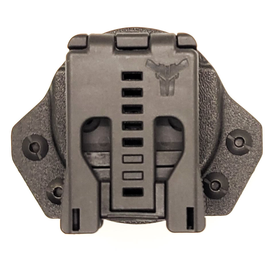 Kydex dip can (or chew can) holster designed to ride on your belt and hold your favorite adult lip candy securely, shop Four Brothers Holsters. 