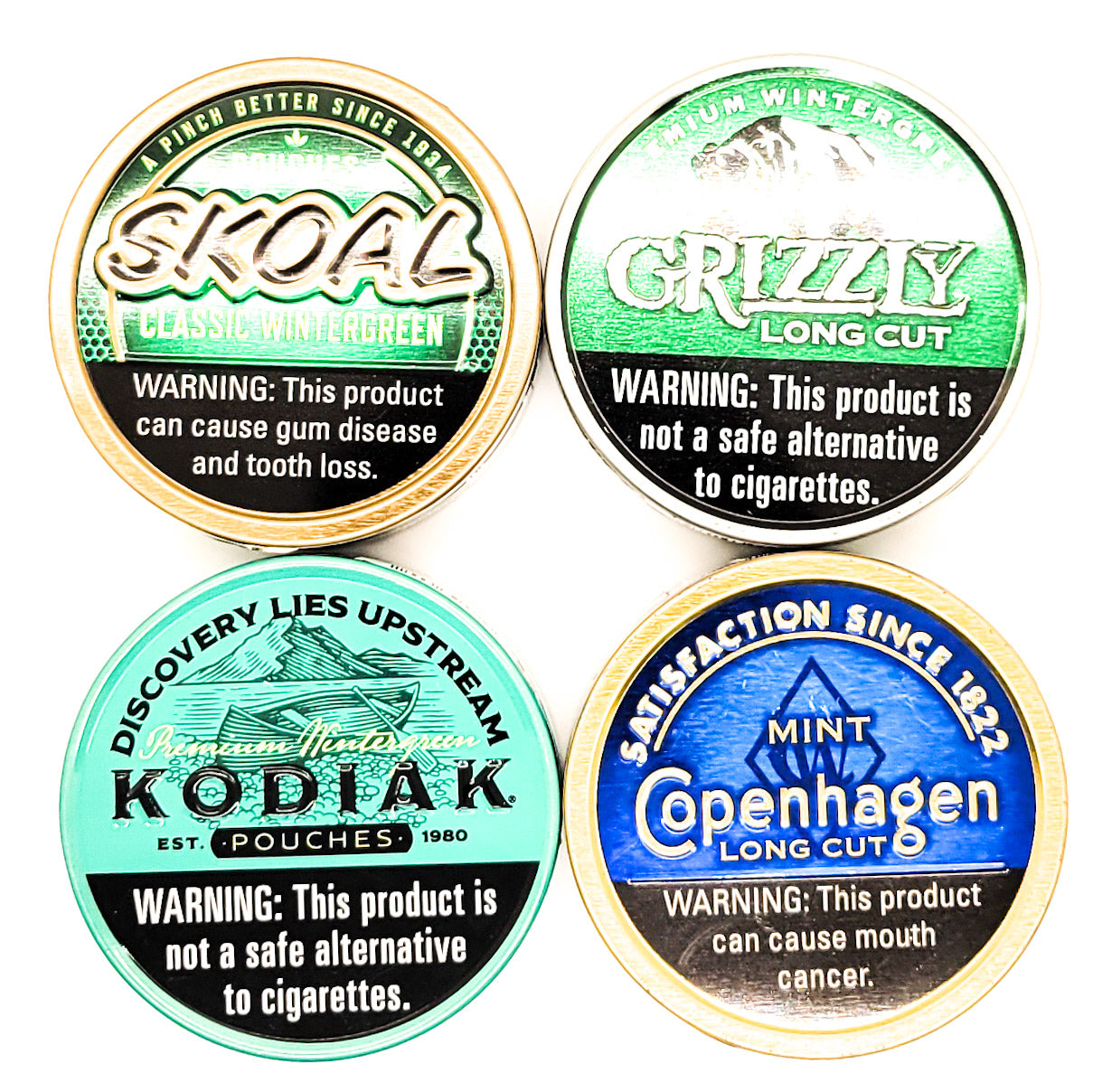 Kydex dip can (or chew can) holster designed to ride on your belt and hold your favorite adult lip candy securely, shop Four Brothers Holsters. 