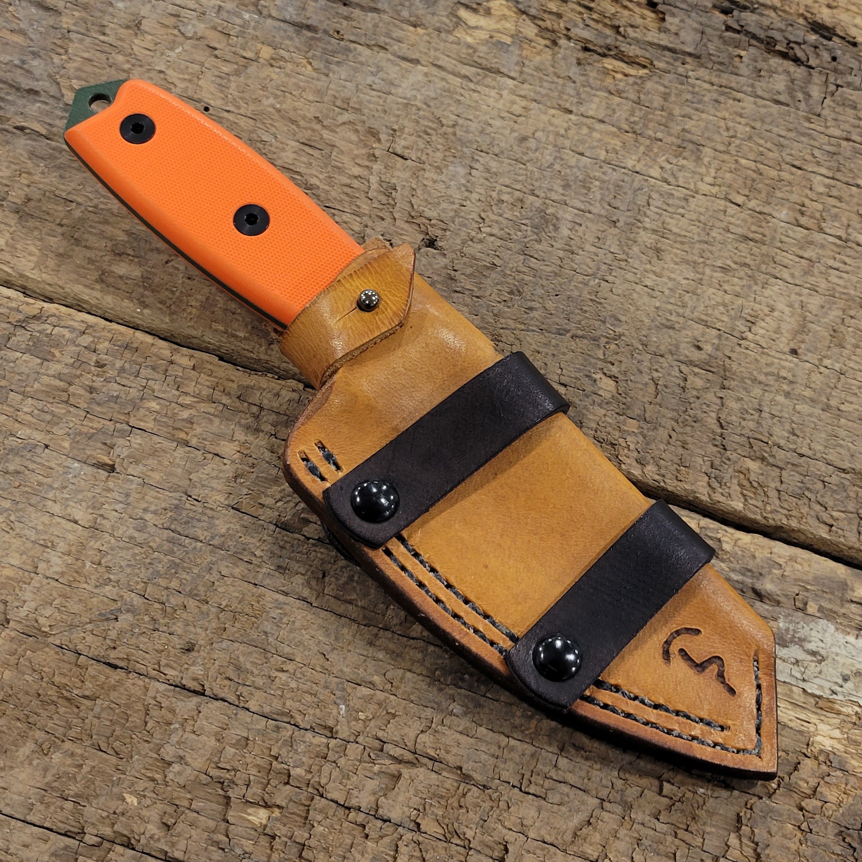 Our 4Bros Custom Leather Knife Sheath is a 100% custom-made knife sheath that is made by hand specifically for your knife by our Leatherworker. You will get to choose the color, style, and carry position from a list of options. Orders require pictures and information prior to the invoice.