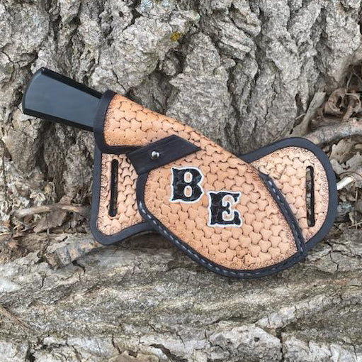 Our 4Bros Custom Leather Knife Sheath is a 100% custom-made knife sheath that is made by hand specifically for your knife by our Leatherworker. You will get to choose the color, style, and carry position from a list of options. Orders require pictures and information prior to the invoice.
