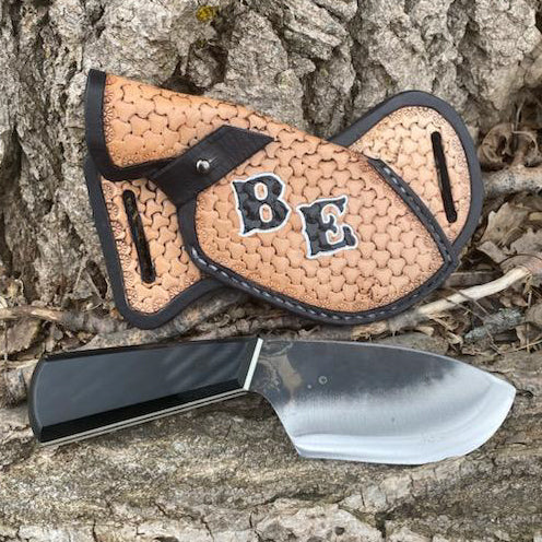 Our 4Bros Custom Leather Knife Sheath is a 100% custom-made knife sheath that is made by hand specifically for your knife by our Leatherworker. You will get to choose the color, style, and carry position from a list of options. Orders require pictures and information prior to the invoice.