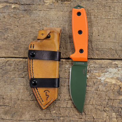 Our 4Bros Custom Leather Knife Sheath is a 100% custom-made knife sheath that is made by hand specifically for your knife by our Leatherworker. You will get to choose the color, style, and carry position from a list of options. Orders require pictures and information prior to the invoice.