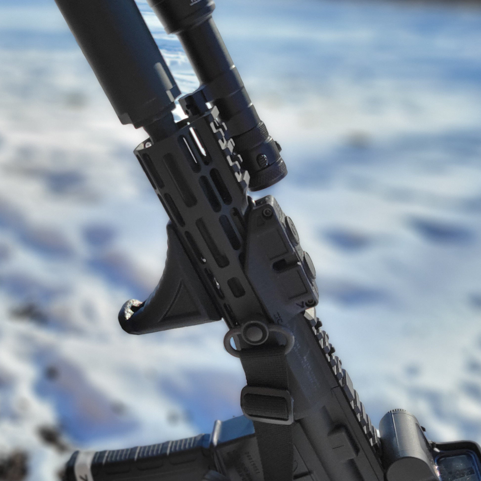 For the 4Bros M-Lok Angled Foregrip designed by a USPSA and Steel Challenge Grand Master shooter to improve rearward pressure, shop Four Brothers Holsters.
