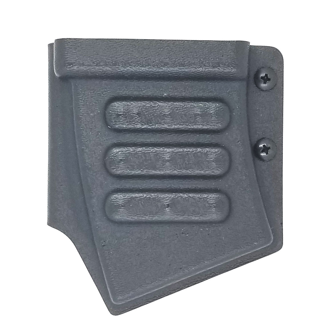 Outside Waistband AK-47 magazine pouch designed to fit Magpul Pmag, select Pro Mag and Tapco magazines. Tek-Lok Belt attachment fits belts up to 2.25" wide Molded with .080" thick thermoplastic for durability