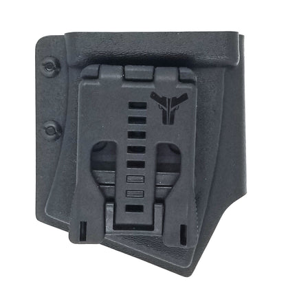 Outside Waistband AK-47 magazine pouch designed to fit Magpul Pmag, select Pro Mag and Tapco magazines. Tek-Lok Belt attachment fits belts up to 2.25" wide.