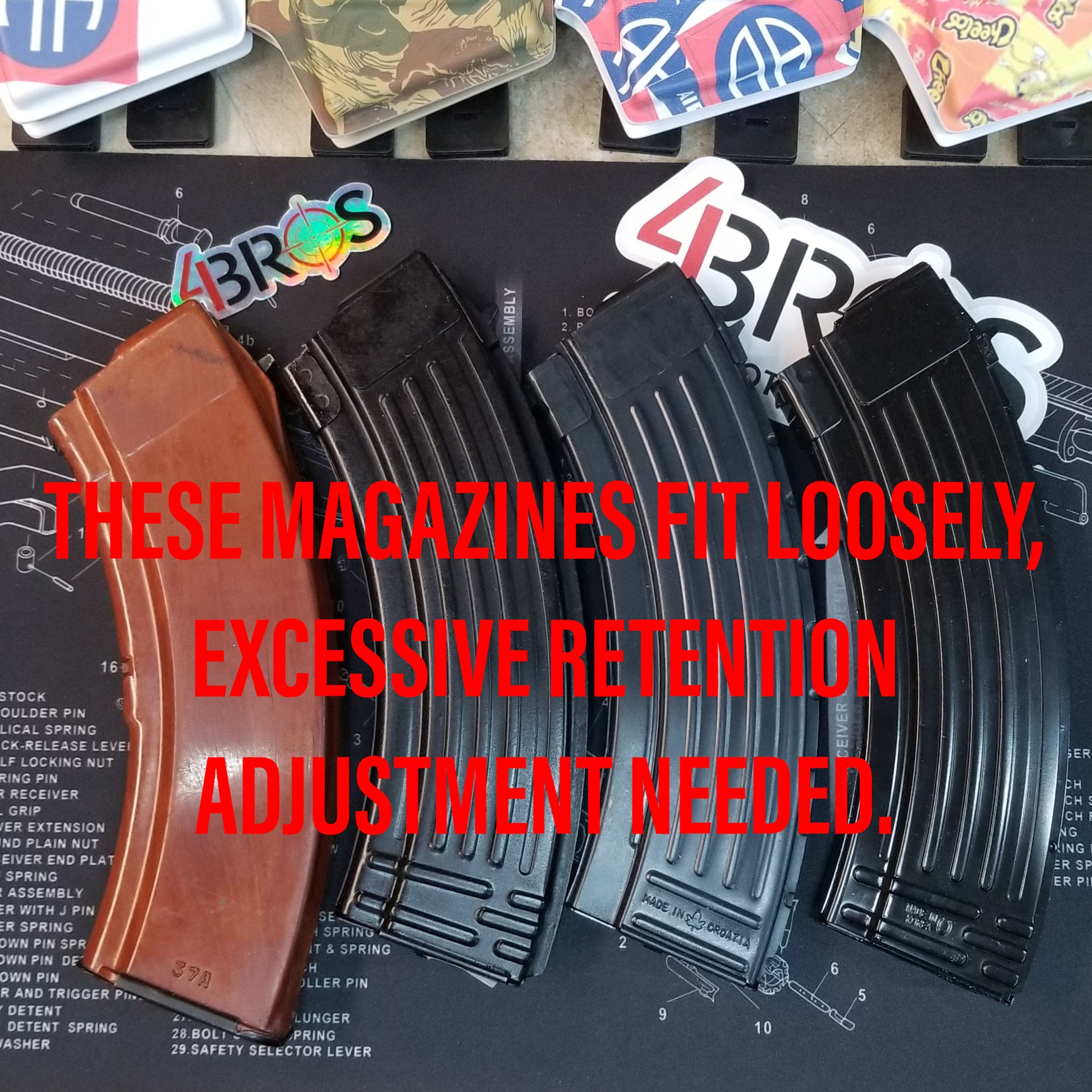 Outside Waistband AK-47 magazine pouch designed to fit Magpul Pmag, select Pro Mag and Tapco magazines. Tek-Lok Belt attachment fits belts up to 2.25" wide.
