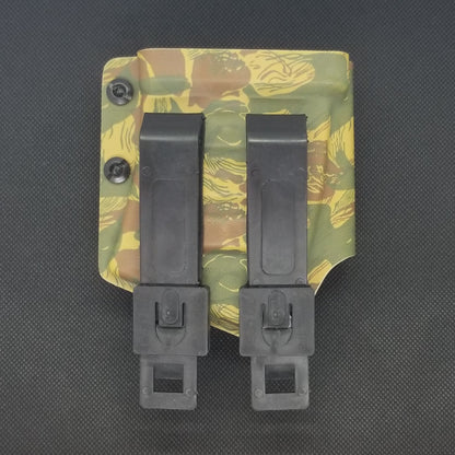 Outside Waistband AK-47 magazine pouch designed to fit Magpul Pmag, select Pro Mag and Tapco magazines. Tek-Lok Belt attachment fits belts up to 2.25" wide.