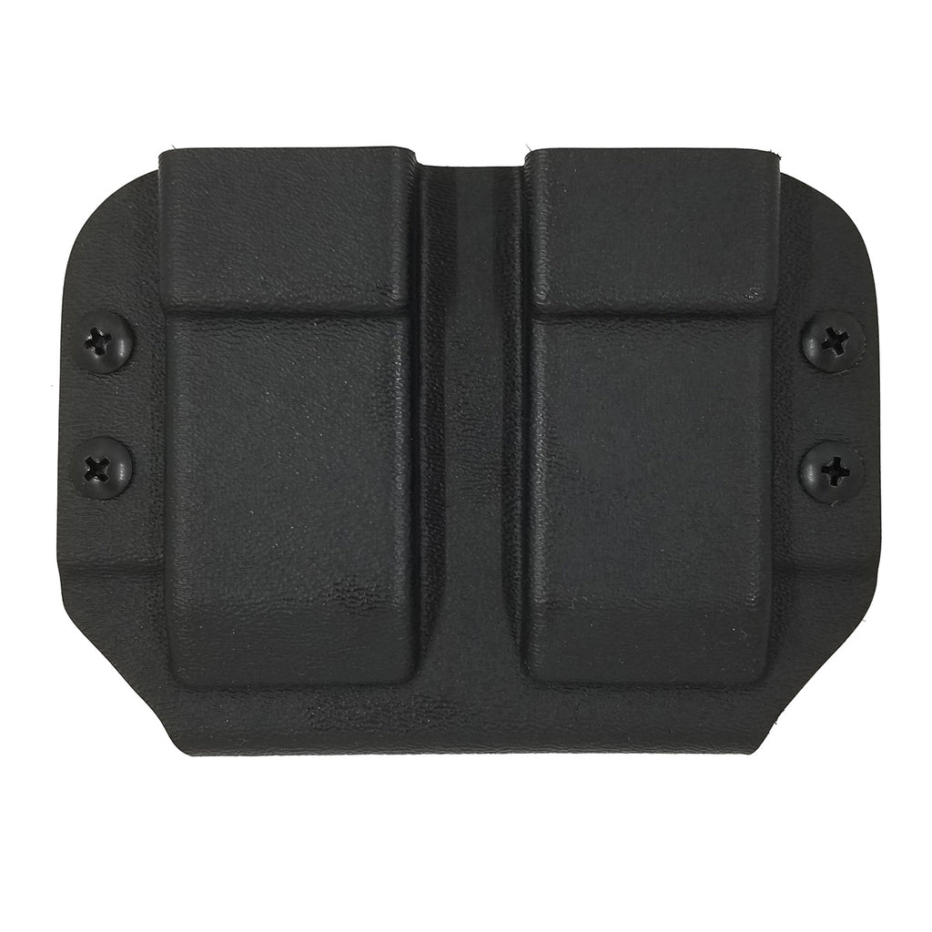Our dual magazine pouch is designed to fit double stack 9mm and 40 S&W pistol magazines from Sig Sauer, Glock, FN, Walther, Ruger, Smith & Wesson and others. It will also fit P365, P365XL, Glock 43, 48, Hellcat and Hellcat Pro magazines.