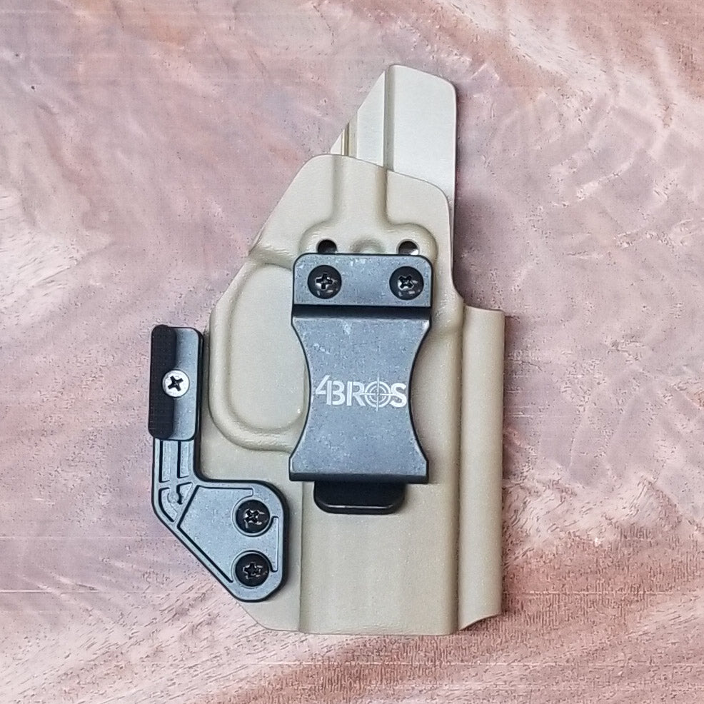 For the best IWB Kydex Inside Waistband Holster for the FN 509 Compact handgun, shop Four Brothers 4BROS Holsters.  Our holsters are proudly made in the USA.  