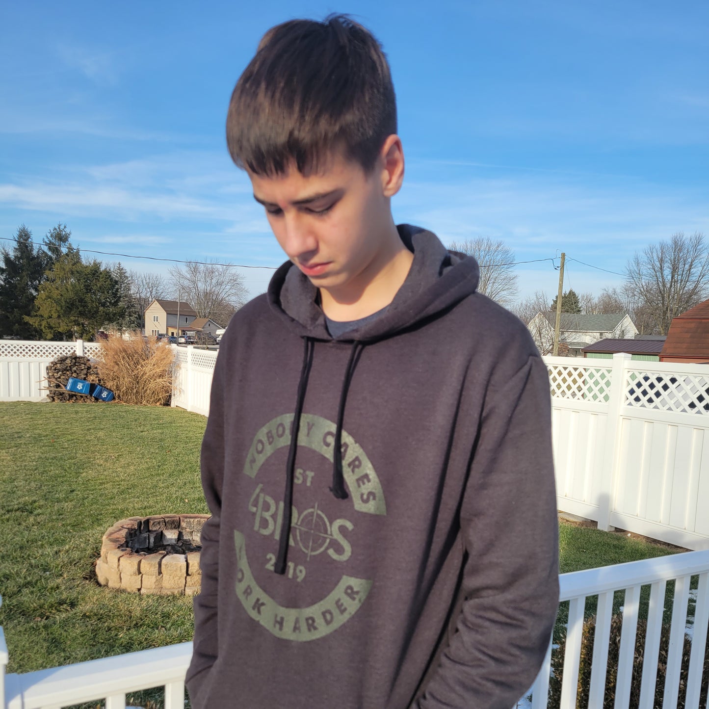 Ultimate softness and comfort on this elevated casual hoodie. Unique detailing on the front pocket for a clean finished look. So comfy your Mom will try to steal it. 