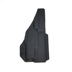 Outside Waistband Holster designed to fit a Glock 19, 23, 32, 19X or 45 with the Nightstick TCM-550XL or TCM-550XLS light mounted to the pistol. Adjustable retention High sweat shield and slide protection standard. Fit and function testing is done with the real Glock 19 with Nightstick TCM-550XLS light