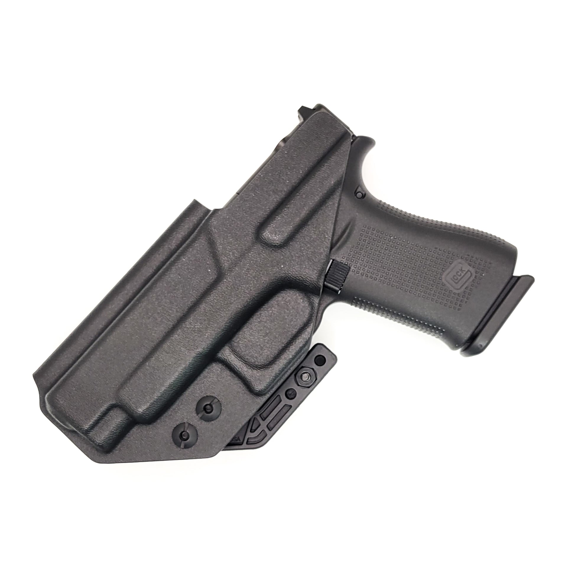For the best most comfortable Inside Waistband IWB AIWB Kydex Holster for the Glock 48 and 48 MOS shop Four Brothers 4BROS Holsters. Proudly made in the USA.