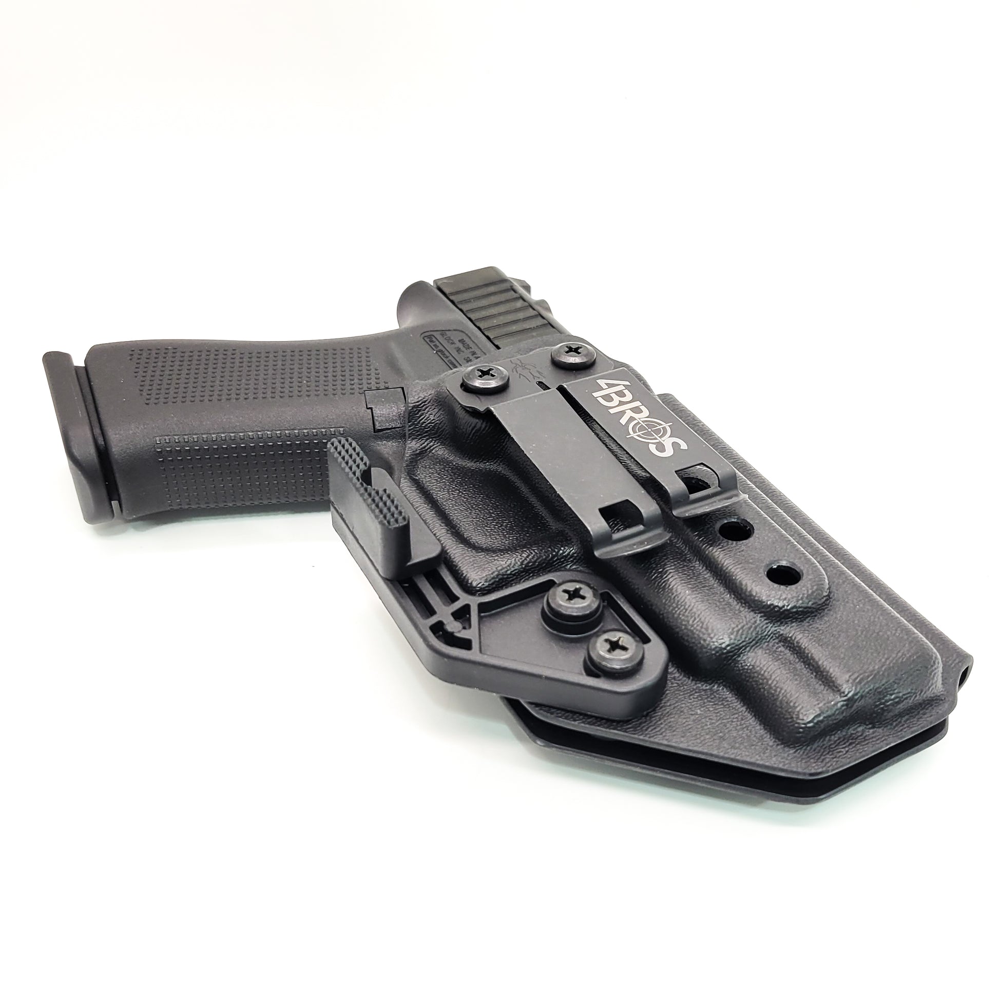 For the best most comfortable Inside Waistband IWB AIWB Kydex Holster for the Glock 48 and 48 MOS shop Four Brothers 4BROS Holsters. Proudly made in the USA.