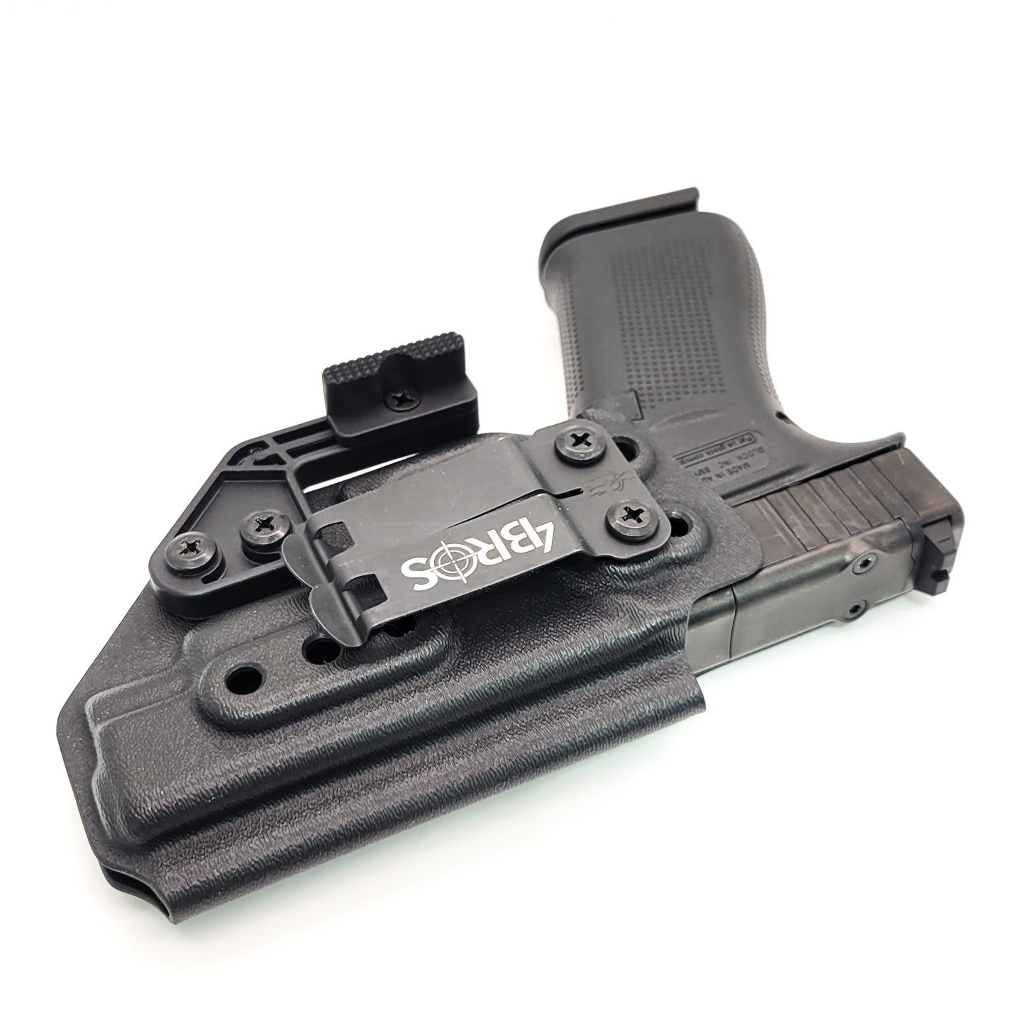 For the best most comfortable Inside Waistband IWB AIWB Kydex Holster for the Glock 48 and 48 MOS shop Four Brothers 4BROS Holsters. Proudly made in the USA.